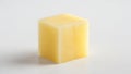 The cheese is pale yellow with a smooth texture edges clearly defined Royalty Free Stock Photo