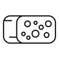 Cheese parmesan icon, outline style