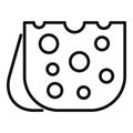 Cheese piece icon outline vector. Milk factory