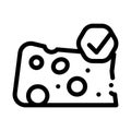 Cheese Piece Icon Vector Outline Illustration Royalty Free Stock Photo