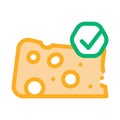 Cheese Piece Icon Vector Outline Illustration Royalty Free Stock Photo