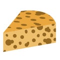 Cheese piece isolated icon design Royalty Free Stock Photo