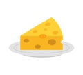 cheese piece isolated icon Royalty Free Stock Photo