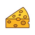 cheese piece isolated icon Royalty Free Stock Photo