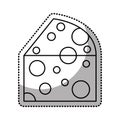 cheese piece isolated icon Royalty Free Stock Photo