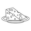 cheese piece isolated icon Royalty Free Stock Photo