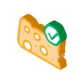 Cheese Piece isometric icon vector illustration Royalty Free Stock Photo