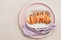 Cheese pies on a pink tray