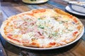 cheese pizza or Hawaiian pizza or Italian pizza Royalty Free Stock Photo