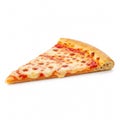 Cheese pizza slice isolated on a white background Royalty Free Stock Photo