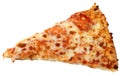 Cheese Pizza Slice Over White Background
