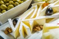 Cheese plate with berris. Royalty Free Stock Photo