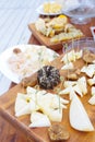 Cheese plate: Emmental, Camembert cheese, blue cheese