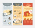 Cheese product flyer, vector illustration