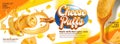 Cheese puffs banner ads