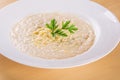 Cheese Risotto Italian Cuisine. Made with rice arboreo and Grana Padano cheese