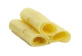 Cheese rolls on white Royalty Free Stock Photo