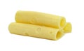 Cheese rolls on white Royalty Free Stock Photo