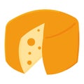 cheese round piece dairy france food icon