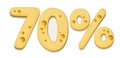 Cheese sale numbers banner Royalty Free Stock Photo
