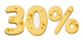 Cheese sale numbers banner Royalty Free Stock Photo