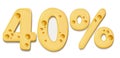 Cheese sale numbers banner Royalty Free Stock Photo