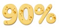 Cheese sale numbers banner Royalty Free Stock Photo