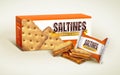 Cheese saltines package design Royalty Free Stock Photo