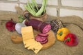 Cheese, sausage and vegetables Royalty Free Stock Photo