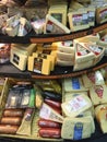 Cheese section of a grocery store Royalty Free Stock Photo