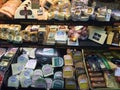 Cheese section of a grocery store Royalty Free Stock Photo