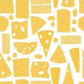 Cheese set. Vector   pattern Royalty Free Stock Photo