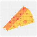 Cheese Slice Cross Stitch, Flat Food, Dairy Product