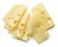 Cheese slices on white background Royalty Free Stock Photo