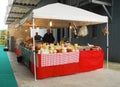 Cheese Stall at Pollice Verde Royalty Free Stock Photo