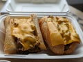 Cheese steak supreme sub bread Royalty Free Stock Photo