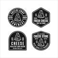 Cheese store design logo collection Royalty Free Stock Photo