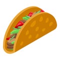 Cheese tacos icon, isometric style Royalty Free Stock Photo