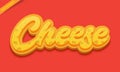 Cheese text effect design template