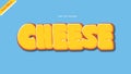 cheese text effect design vector. editable 3d text