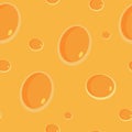 Cheese texture seamless pattern. Vector background Royalty Free Stock Photo