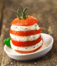 Cheese and tomato acompaniment Royalty Free Stock Photo