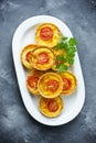 Cheese tomato tartlets Royalty Free Stock Photo