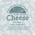 Cheese traditional farm product label or emblem