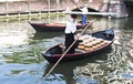 Cheese transport by boats in Alkmaar, Holland