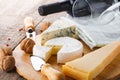 Cheese and wine Royalty Free Stock Photo