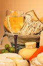 Cheese and wine Royalty Free Stock Photo