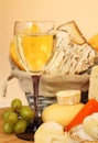 Cheese and wine Royalty Free Stock Photo