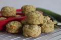 Cheese zucchini breakfast muffins. Savory breakfast muffins made of whole wheat flour, shredded zucchini, grated cheese and herbs