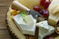 Cheeseboard with assorted cheeses